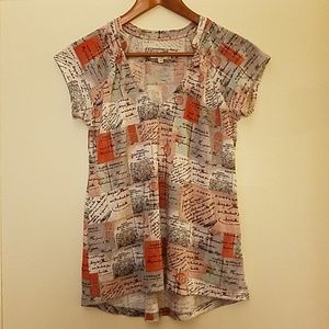 Anthropologie Porridge short sleeved top